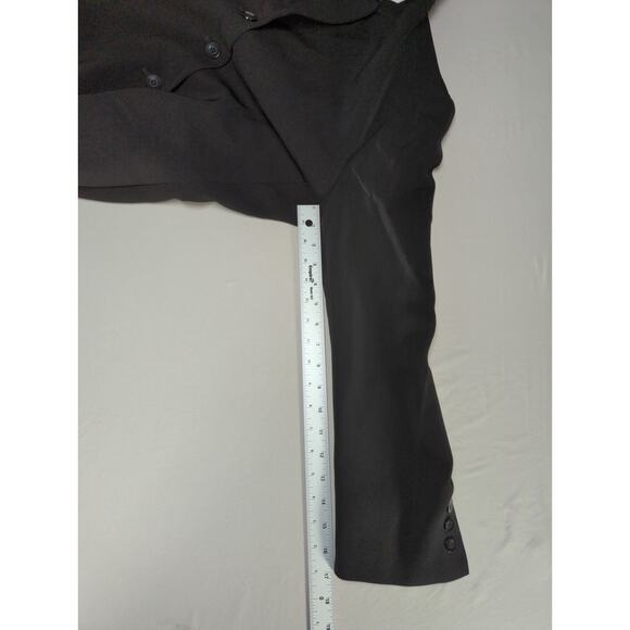VTG Kasper ASL Womens Blazer Black Size 14 Career Workwear Jacket 100 Polyester - Picture 7 of 9